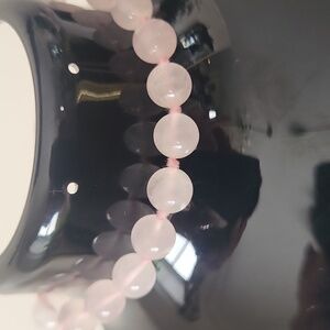 6 1/2" Vintage ROSE QUARTZ Bead Bracelet